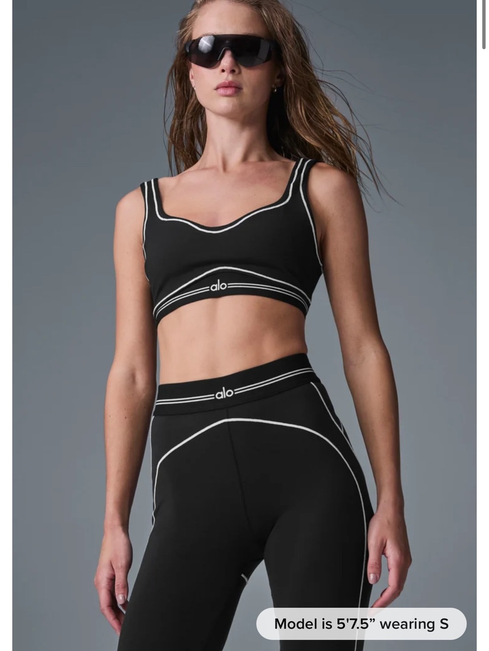ALO Yoga Airbrush Heart Throb Bra
